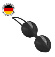 Вагінальні кульки Fun Factory SMARTBALLS DUO, чорно-сірі, 2 шт, діаметр 3,2 та 3,6 см