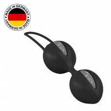 Вагінальні кульки Fun Factory SMARTBALLS DUO, чорно-сірі, 2 шт, діаметр 3,2 та 3,6 см — Keks-Hub