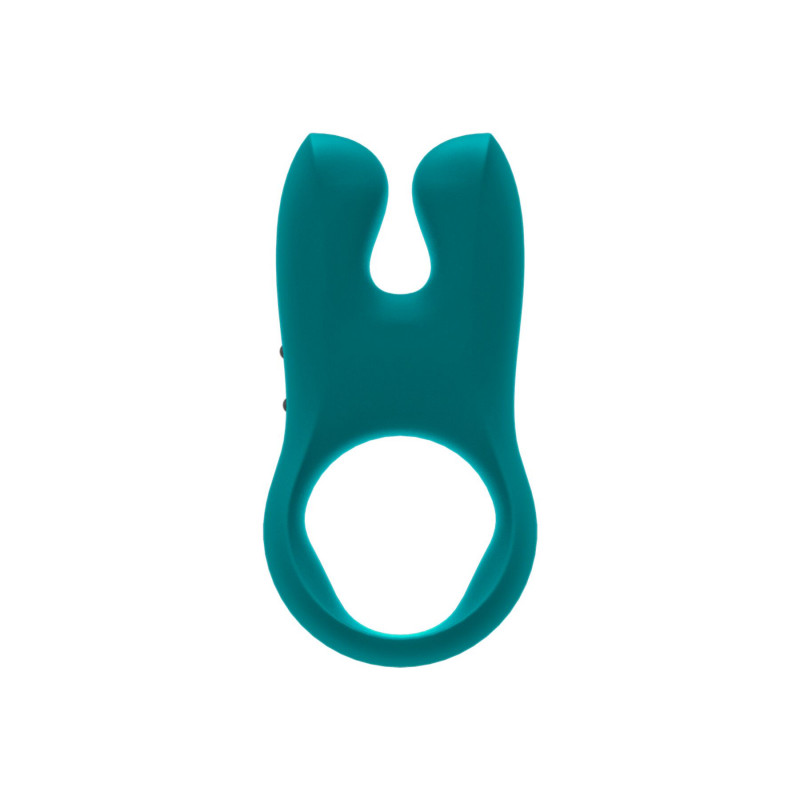 Віброкільце Fun Factory NŌS у глибокому синьому кольорі, вид збоку, демонструє гнучкість