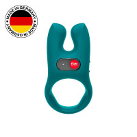 Віброкільце ерекційне Fun Factory NŌS, подвійна стимуляція, 2 мотори, deep sea blue