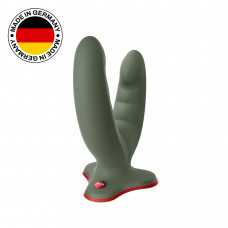 Подвійний фалоімітатор Fun Factory RYDE wild olive, гнучкі стовбури, присоска — Keks-Hub