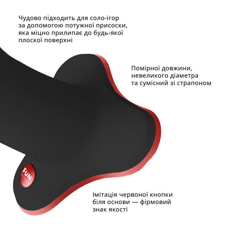 Фалоімітатор Fun Factory AMOR, чорний, вигляд з різних ракурсів, елегантний дизайн