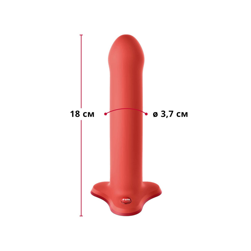Фалоімітатор Fun Factory MAGNUM, помаранчевий, вид збоку