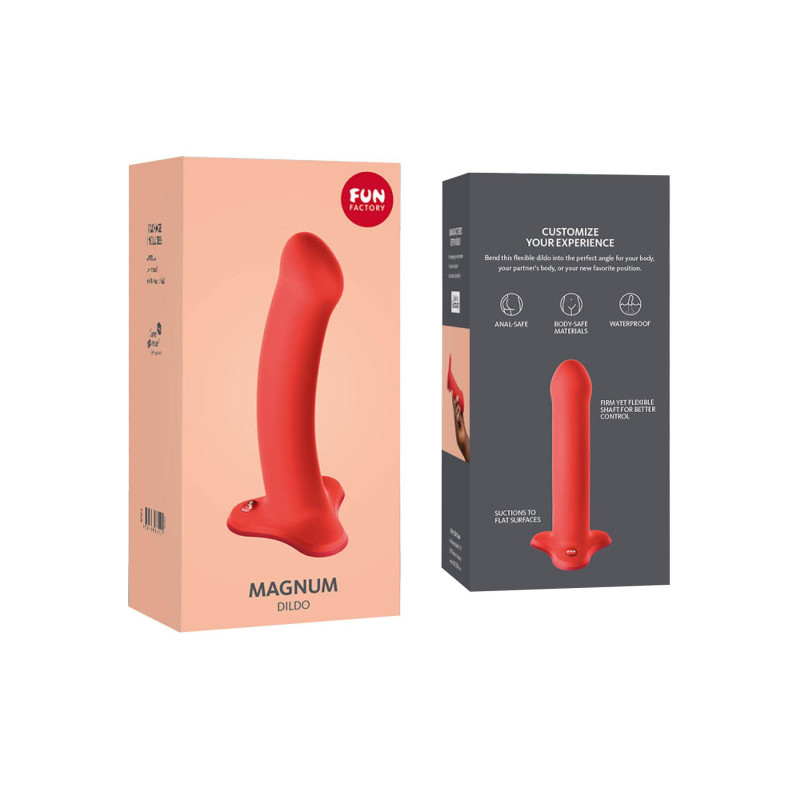 Фалоімітатор Fun Factory MAGNUM, помаранчевий, в контексті використання