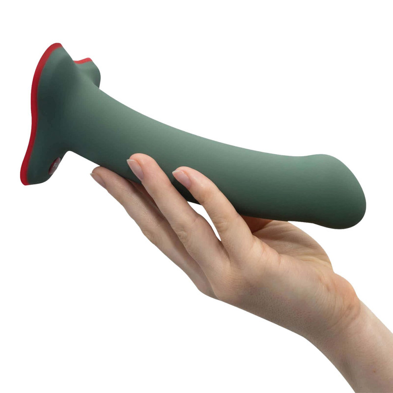 Фалоімітатор Fun Factory MAGNUM оливковий, текстура поверхні, деталі