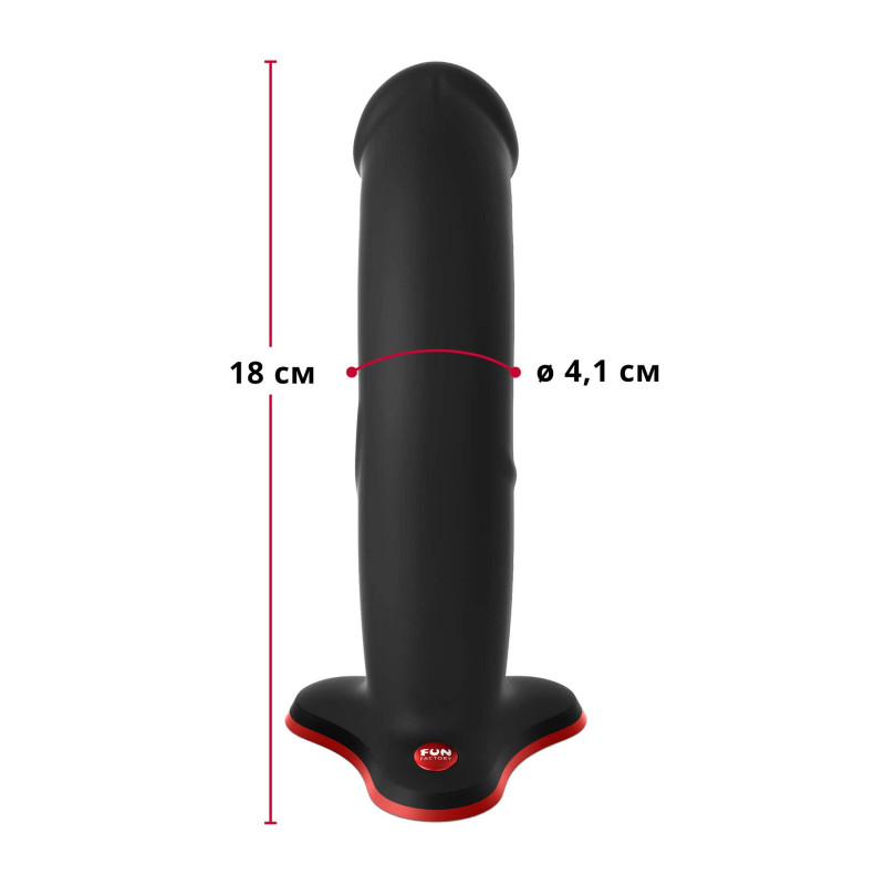 Фалоімітатор Fun Factory THE BOSS STUB чорний вигляд збоку