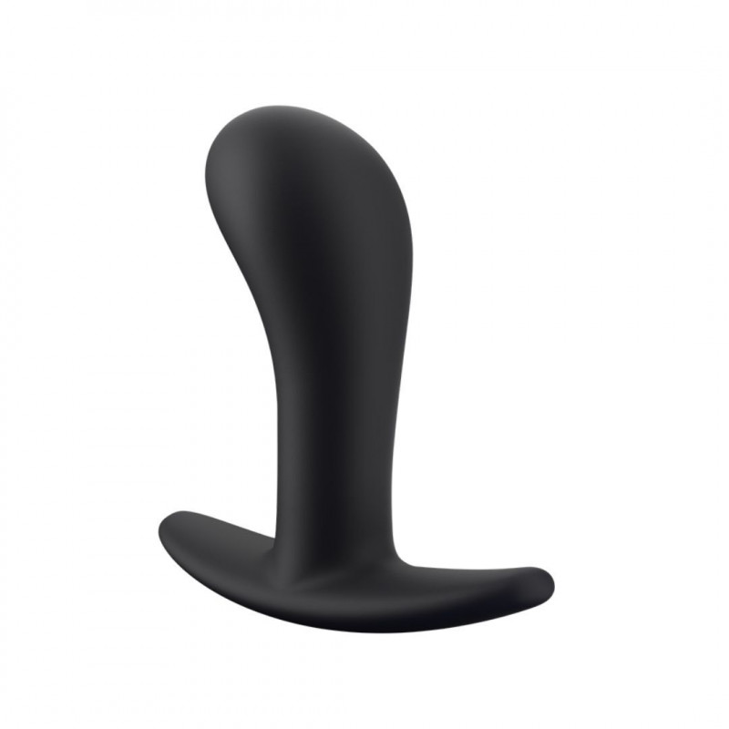 Детальний вигляд анальної пробки Fun Factory BOOTIE S чорна, акцент на гладку текстуру