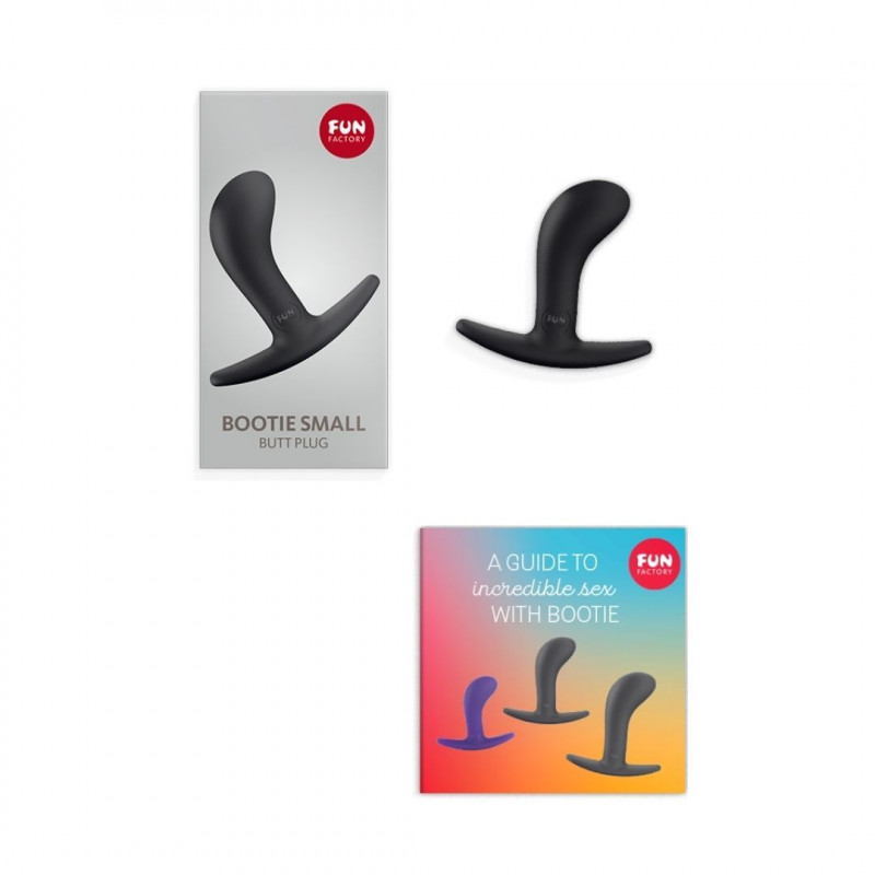 Упаковка анальної пробки Fun Factory BOOTIE S чорна, елегантний брендинг