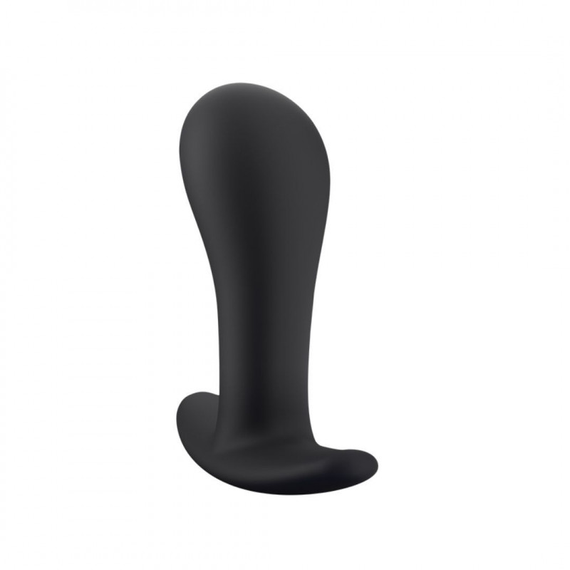 Анальна пробка Fun Factory BOOTIE M, чорна, вид збоку, медичний силікон