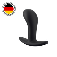 Анальна пробка Fun Factory BOOTIE M, чорна, діаметр 3,3 см, тонкий обмежувач, медичний силікон