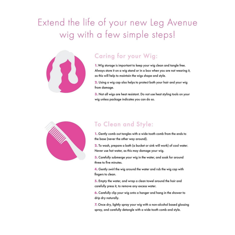 Детали синего парика Leg Avenue Long straight bang wig: текстура, изгиб, упаковка