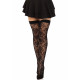 Упаковка чорних панчіх Leg Avenue Wild Rose Net thigh highs