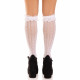 Упаковка брендових білих гольфів Leg Avenue Sweetheart Ruffle Cuff Knee Highs