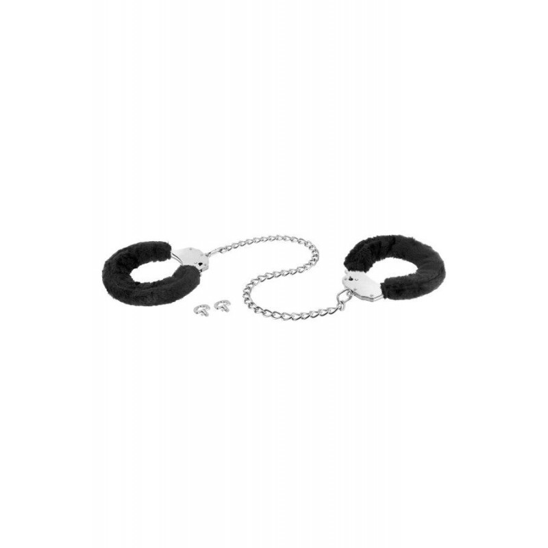 Текстура хутра та металу на поножах Fetish Tentation