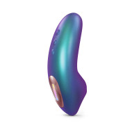 Вакуумный клиторальный стимулятор Love To Love DREAMER IRIDESCENT TURQUOISE с ласками язычком и пультом