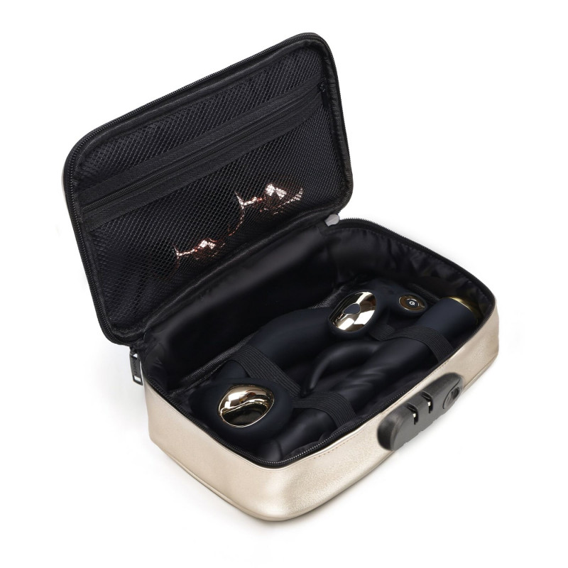 Кейс Dorcel DISCREET BOX LUXURY GOLD збоку, демонстрація форми