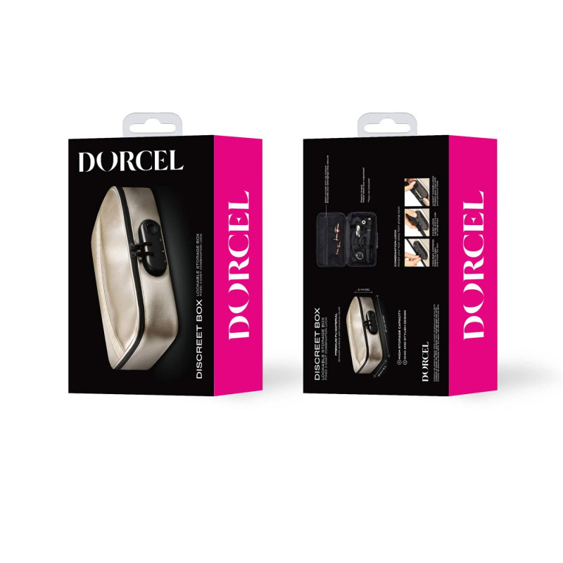 Деталі золотистого оздоблення кейса Dorcel DISCREET BOX LUXURY GOLD