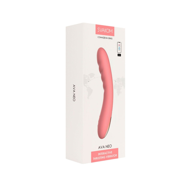 Смарт-вібратор Svakom Ava Neo Peach Pink, повний комплект з коробкою