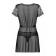 Пеньюар Obsessive Alluria peignoir & thong S/M - текстура ніжної тканини