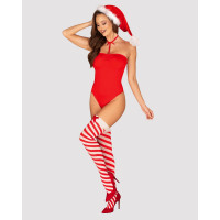 Боді Obsessive Kissmas teddy red L/XL (м'ятна упаковка)