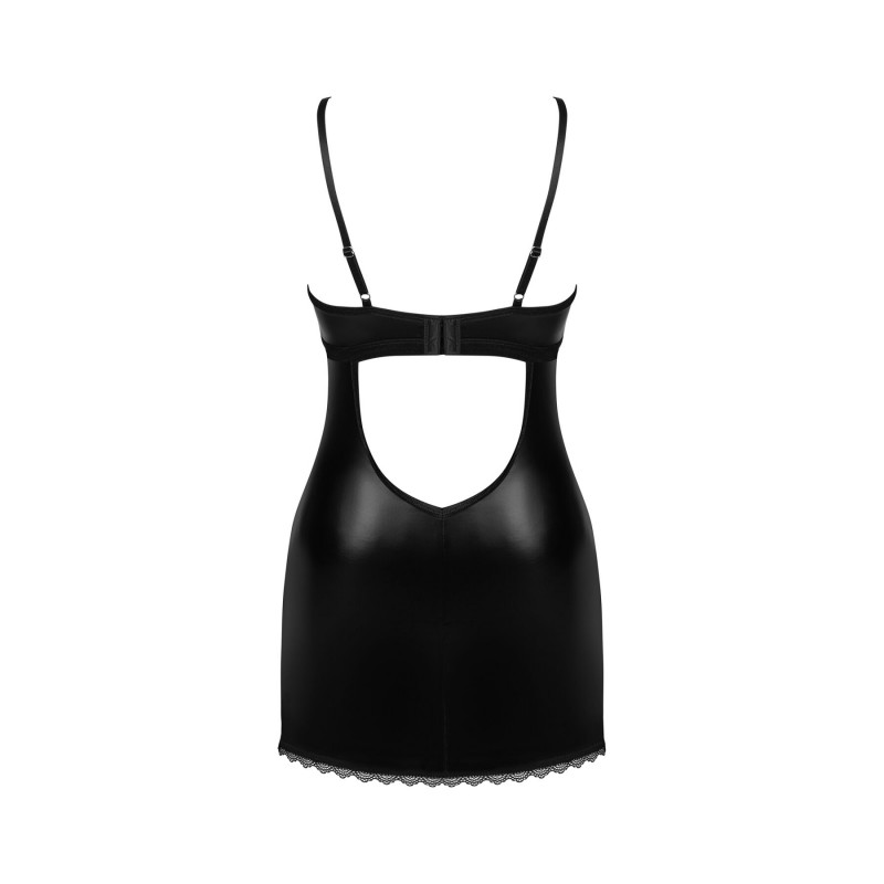 Червона сорочка Obsessive Norides chemise & thong XS/S - текстура м'якої тканини