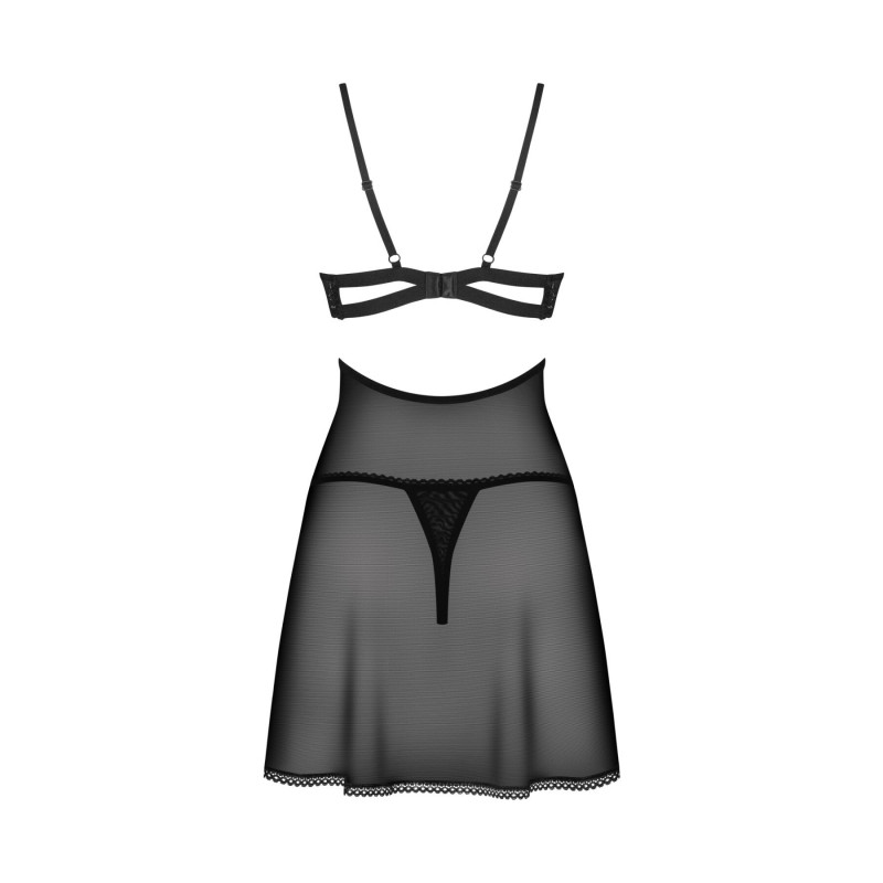 Комплект Obsessive Nutris Babydoll & Thong M/L - текстура тканини