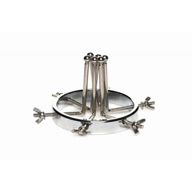 Текстура металу анального розширювача Master Series Oculus – приємна на дотик