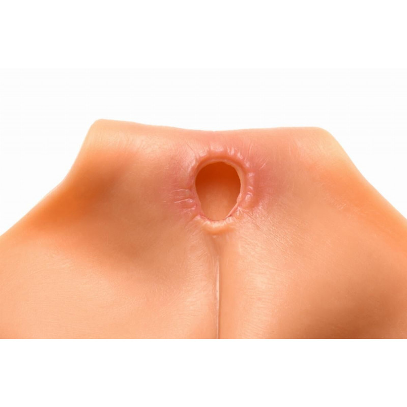 Анальна вагіна Master Series Silicone Vagina + Butt Panties - Medium, текстура силікону, м'якість