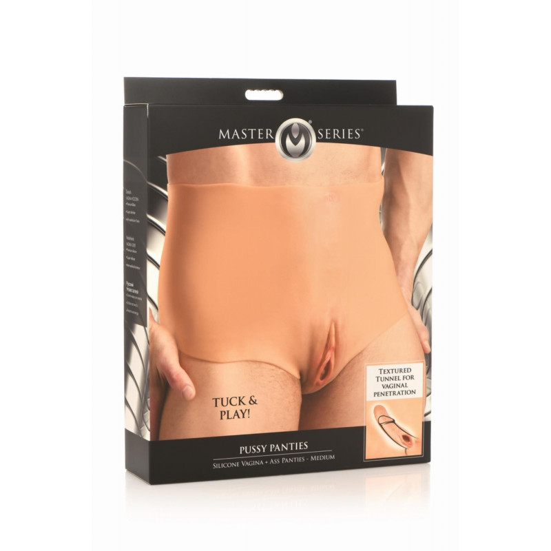 Анальна вагіна Master Series Silicone Vagina + Butt Panties - Medium, деталі текстури, реалістичність