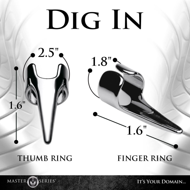 Набір кілець Master Series Five-Piece Sensation Claw Rings - Silver, декілька кілець на пальцях, стильний образ