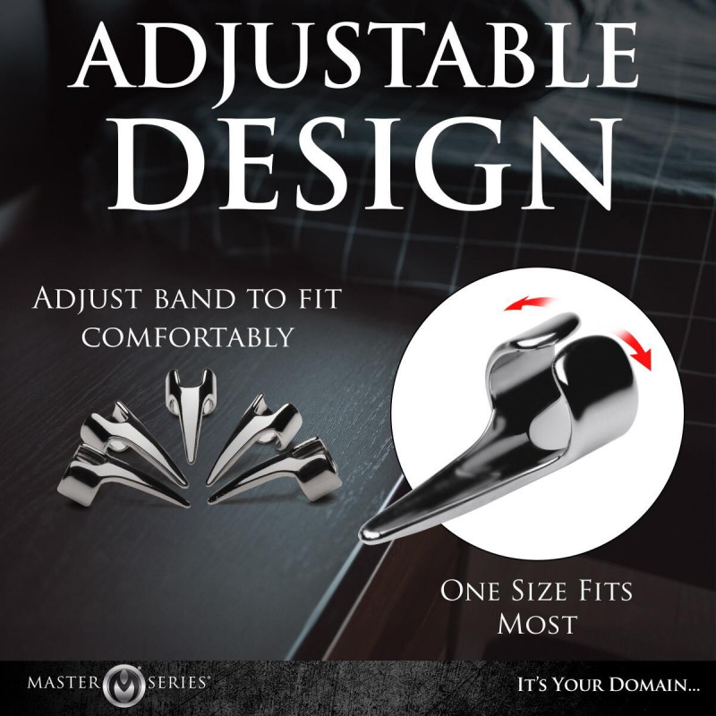 Набір кілець Master Series Five-Piece Sensation Claw Rings - Silver, деталі кріплення, якість виконання