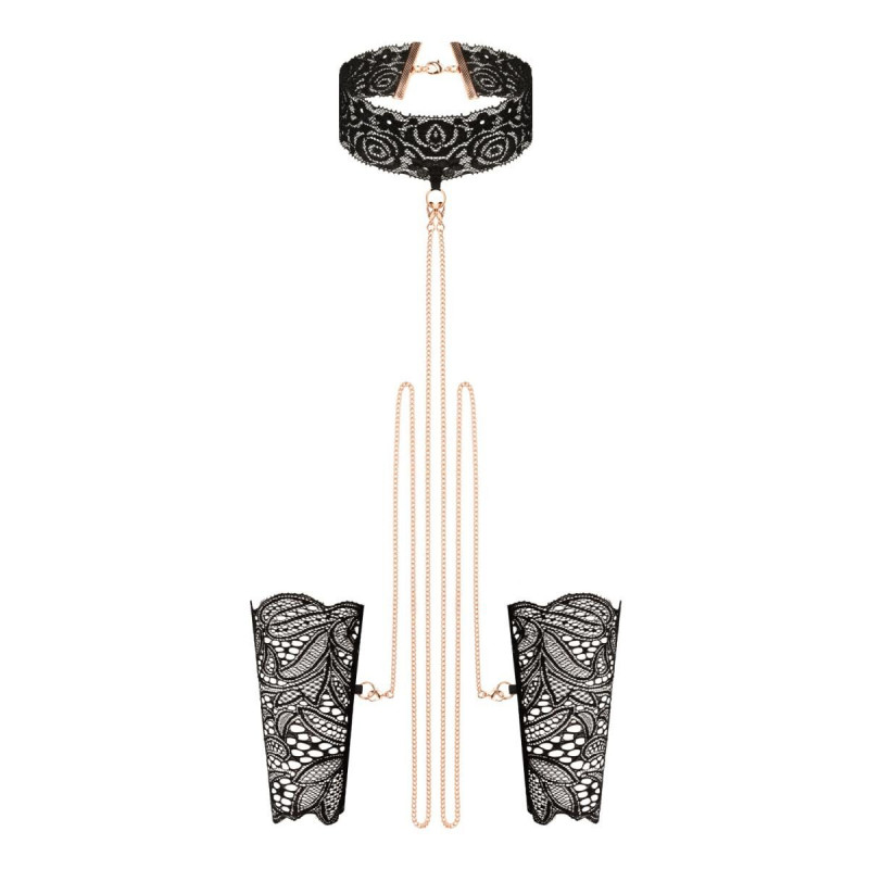 Комір Rosy Gold - Чорні: елегантне мереживо навколо шиї