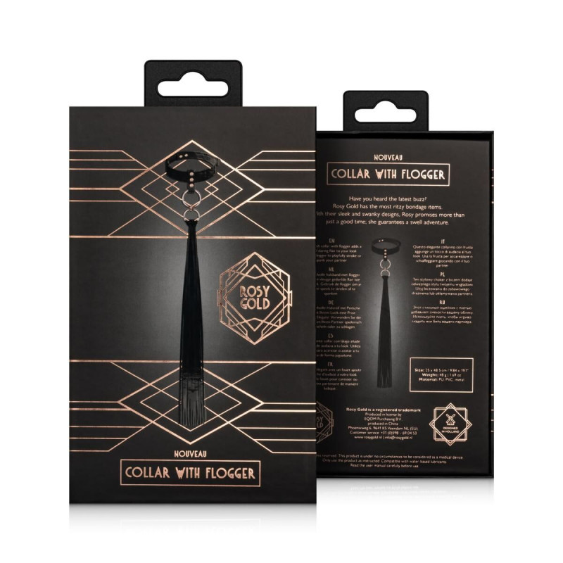 Текстура матеріалу нашийника Rosy Gold Black