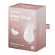 Вібратор Satisfyer Dew Drop White, білий, вид зверху, показує кнопку керування