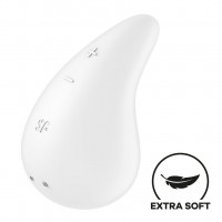 Вибратор Satisfyer Dew Drop White 2 мотора 12 режимов мягкий корпус