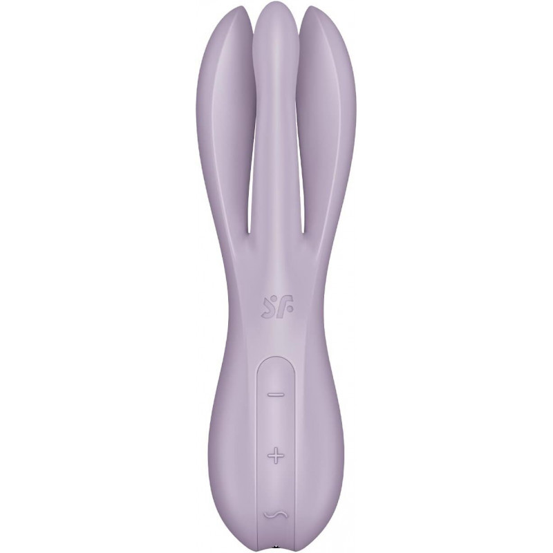 Satisfyer Threesome 2 Violet: детальний вигляд гнучких силіконових пальчиків з текстурою для максимальної стимуляції