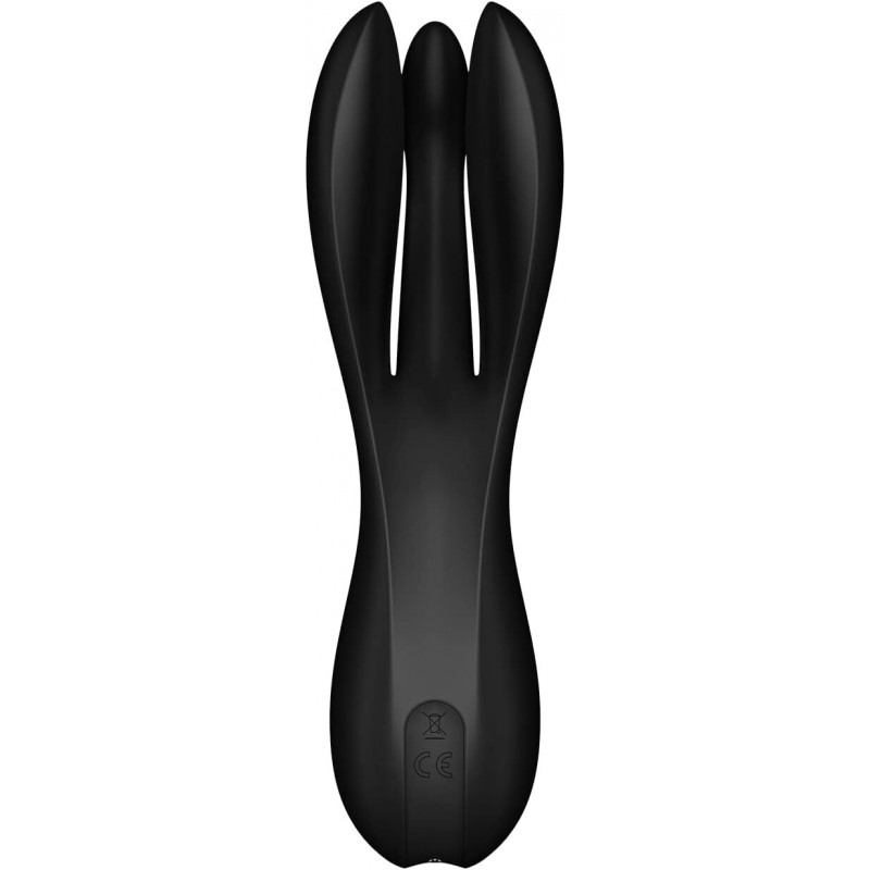 Satisfyer Threesome 2 Black – вид збоку, демонструє вигнуту форму