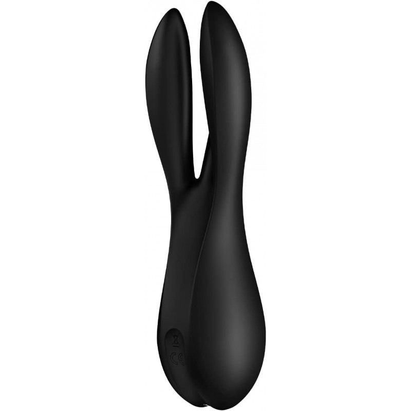 Satisfyer Threesome 2 Black – текстура силікону, приємна на дотик
