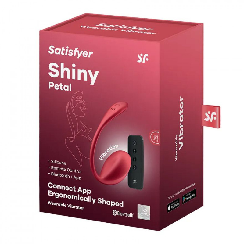 Смарт-віброяйце Satisfyer Shiny Petal: вигляд з комплектацією