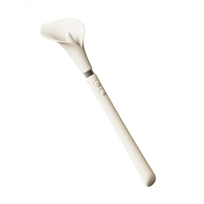 Розгорнуте фото вібромасажера Zalo Calla Ivory White, що дозволяє оцінити всі його деталі та дизайн.