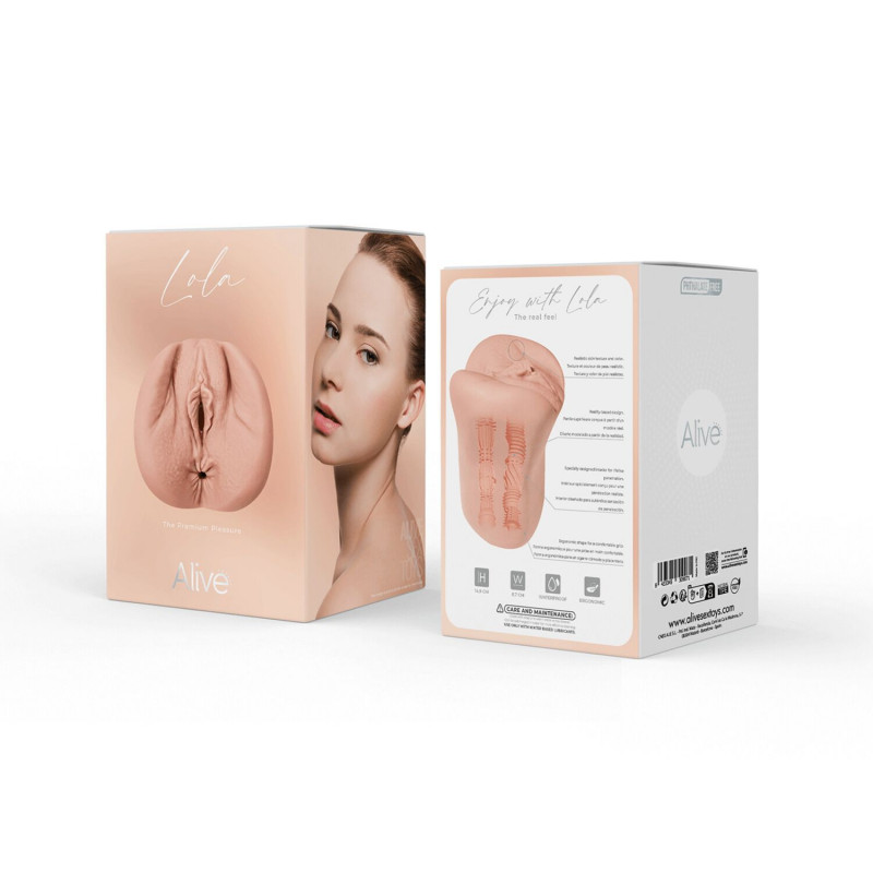 Мастурбатор Alive Lola, реалістичний, L Flesh - упаковка