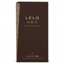 Презервативи LELO HEX Respect XL, 12 шт, тонкі, суперміцні, збільшений розмір — Keks-Hub