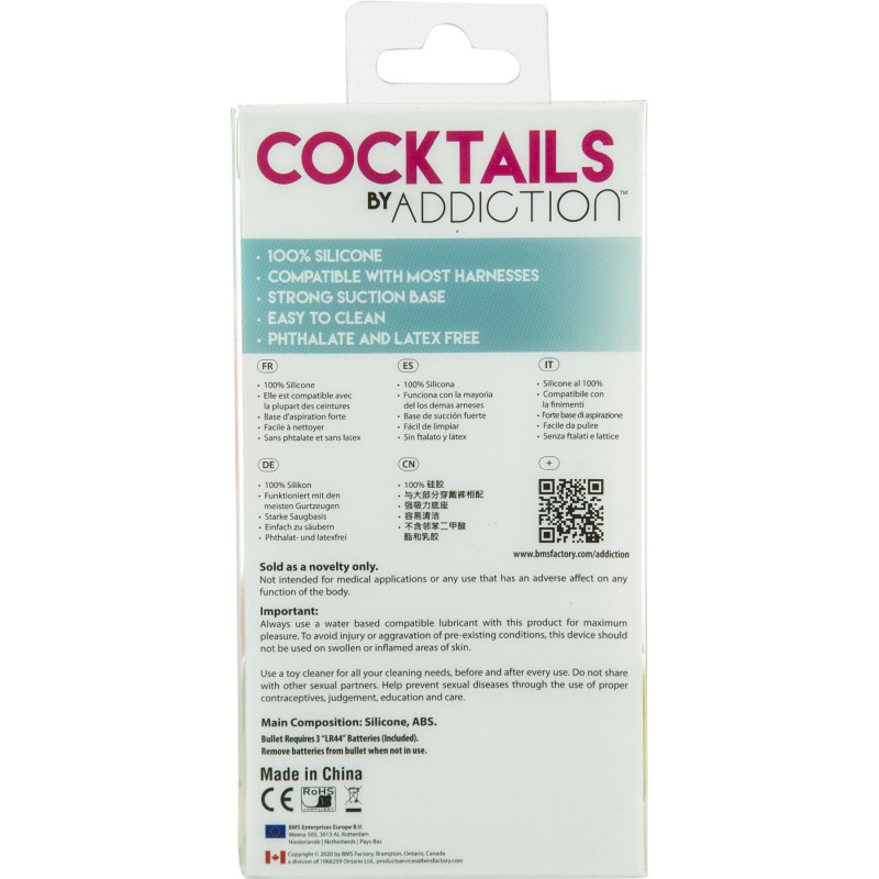 Комплект фалоімітатора ADDICTION Cocktails Peach Bellini, включно з інструкцією