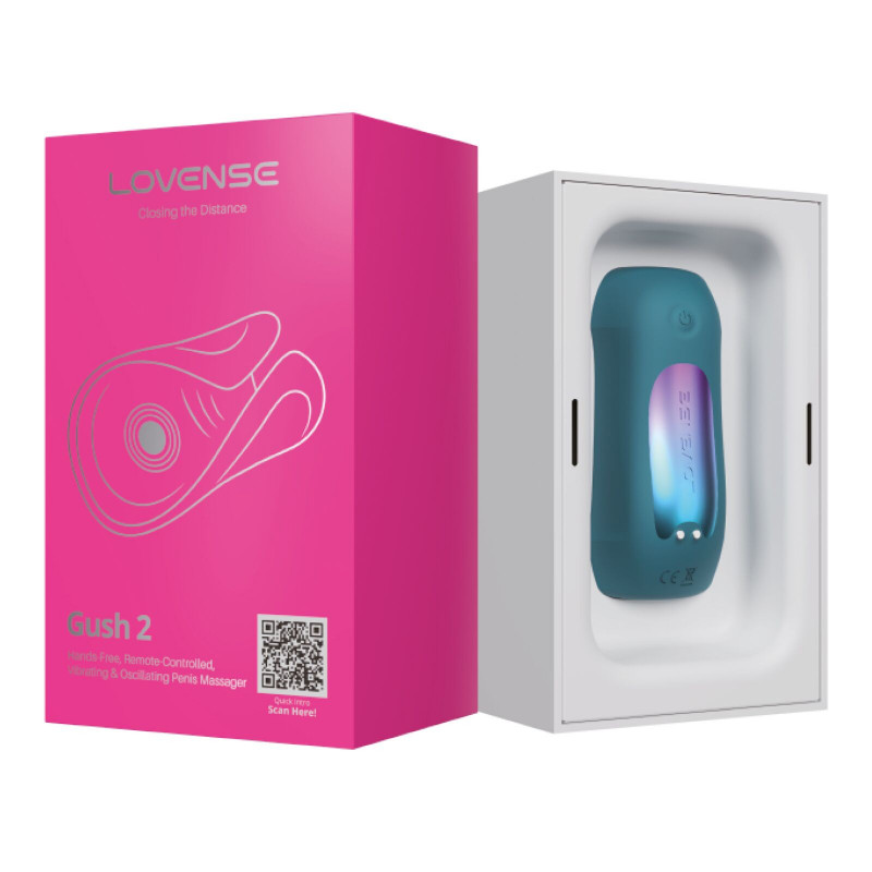 Смарт-вібромастурбатор Lovense Gush 2: повний комплект аксесуарів