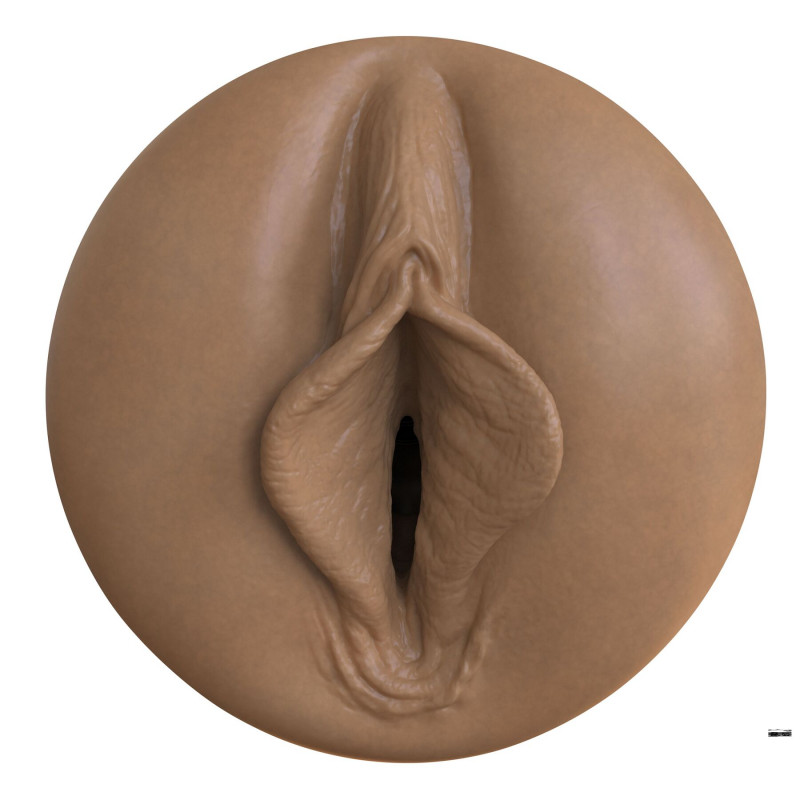 Мастурбатор Fleshlight Boost Bang Medium Dark Flesh збоку, демонструє текстуру та форму