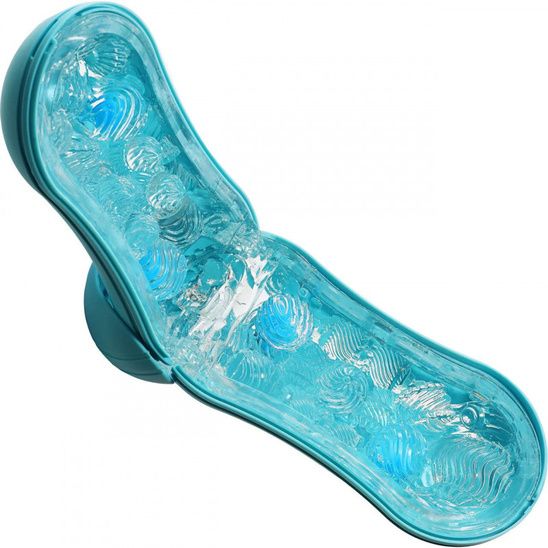 Tenga Flip Orb Ocean Blue - мастурбатор в разобранном виде, демонстрирующий внутренние стимулирующие элементы