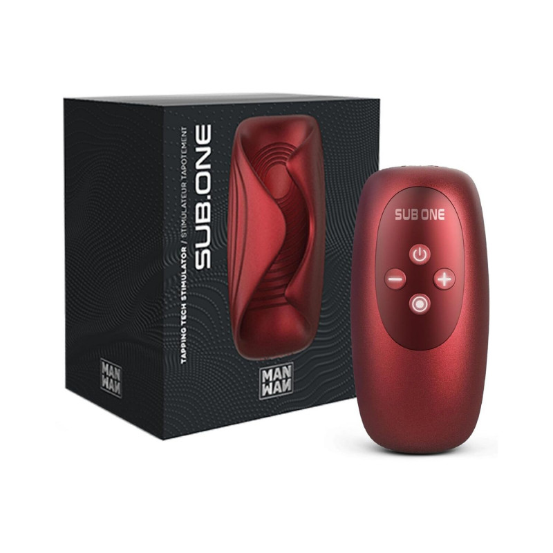 Мастурбатор Manwan SUB.ONE Velvet Red – детальний вигляд збоку, ергономічний дизайн