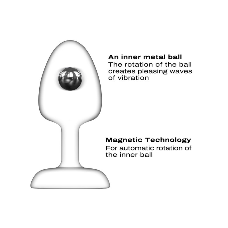 Анальна вібропробка Dorcel GEISHA PLUG INFINITE M: вигляд збоку, демонстрація вигнутої форми