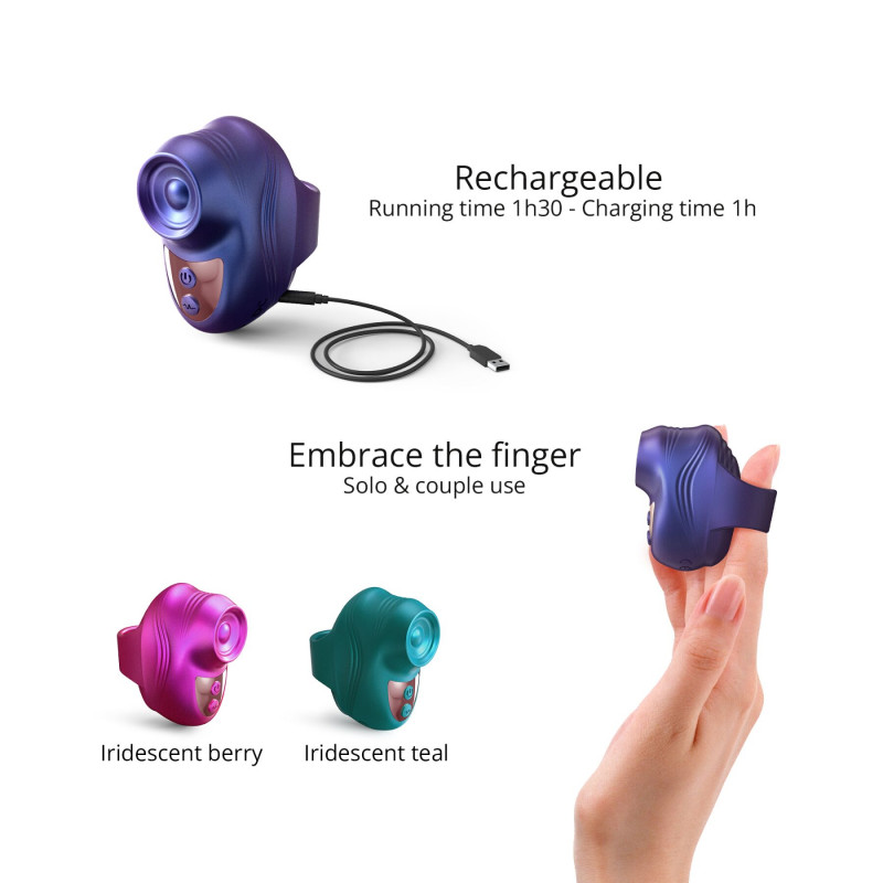 Упаковка вібратора на палець Love To Love KISSCOOL Iridescent Indigo