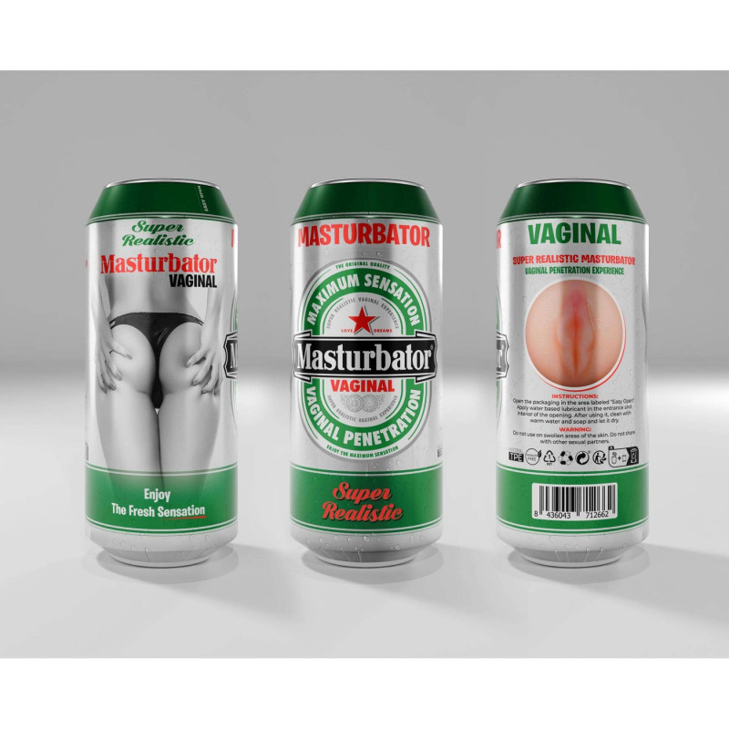 Повна демонстрація мастурбатора-вагіни Alive Heineken Vagina II у всій його реалістичності
